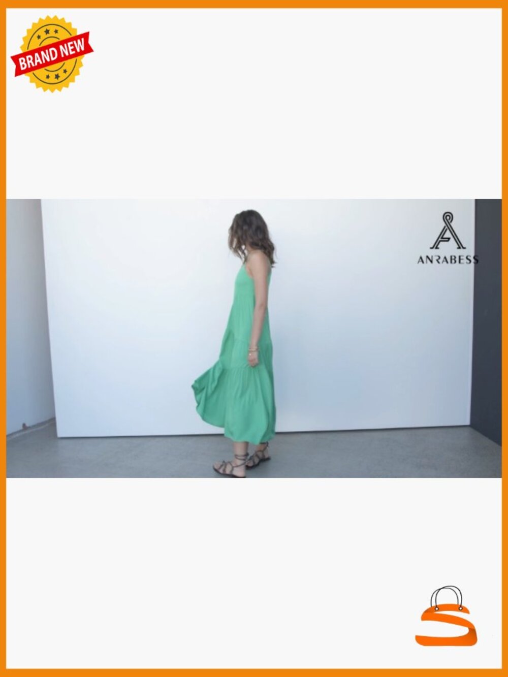 Women's Casual Loose Sleeveless Sundress Spaghetti Strap Flowy Maxi Dress - Picture 6 of 7